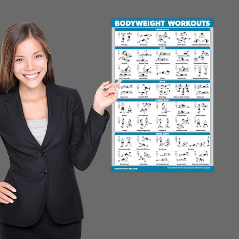 Palace Learning 3 Pack Workout Charts: Bodyweight Workouts, Stretching Exercises, Sliding Bench