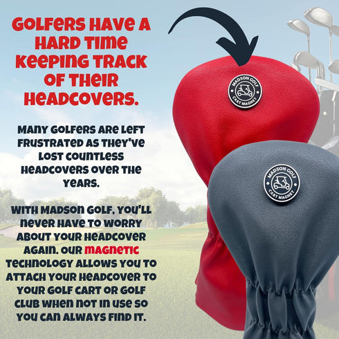 Funny Golf Club Covers, The Hammer Driver Headcover and Little Hammer Fairway Wood Head Covers, Golf Accessories for Men