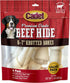Cadet Premium Grade Beef Hide for Dogs, 6"-7" Long Lasting Rawhide Knotted Bones, 4 Pack