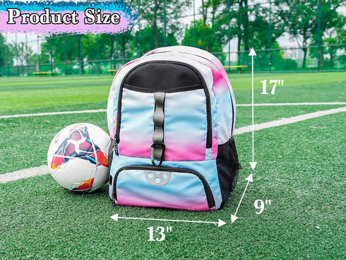 Youth Soccer Bag - Soccer Backpack for Football, Volleyball, Basketball with Ball Compartment and Holder