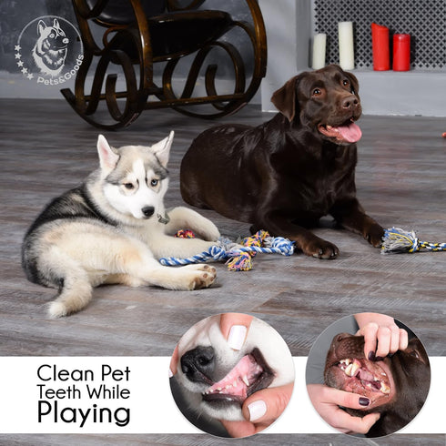 Dog Chew Toys - Puppy Teething Rope Toy Set for Small Dogs, Washable Cotton Tug Toys