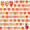 Preboun 100 Pcs Fall Thanksgiving Dog Bandanas Bulk Pumpkin Maple Leaves Bandanas