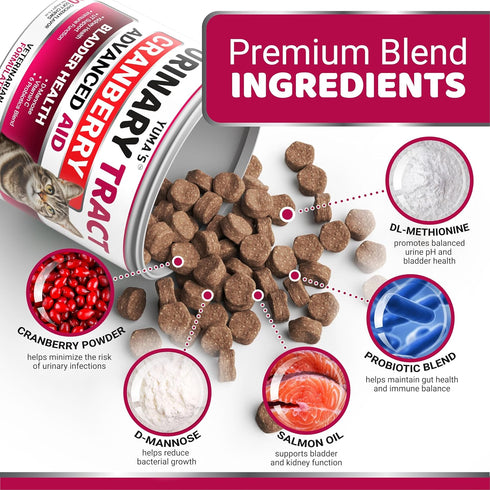 Immune Cat Urinary Tract Health - Cranberry Supplement for Cats - Promotes Healthy Digestion & Normal Bladder Function