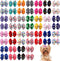 PET SHOW 50Pcs/25Pairs Paw Pattern Small Dog Hair Bows Bulk with Rubber Bands for Medium Dogs Cats, Puppy Shih Tzu