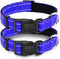 2 Pack Reflective Dog Collar with Safety Locking Buckle, Adjustable Soft Comfortable Nylon for Small Medium Large Dogs