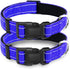 2 Pack Reflective Dog Collar with Safety Locking Buckle, Adjustable Soft Comfortable Nylon for Small Medium Large Dogs