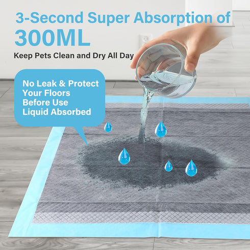 FluffyDream Super Absorbent Waterproof Dog and Puppy Training Pad, Housebreaking Pet Pad, Small-Size, Blue (40 PCS)