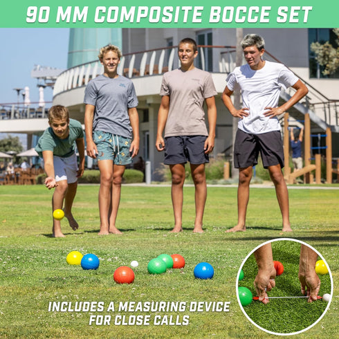 90 mm Sets GoSports Bocce Ball - Outdoor Lawn Game - Composite or Resin
