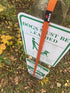Nylon Dog Leash with Locking Carabiner, Heavy Duty Reflective Lead with Padded Handle for Walking, Orange, 4'