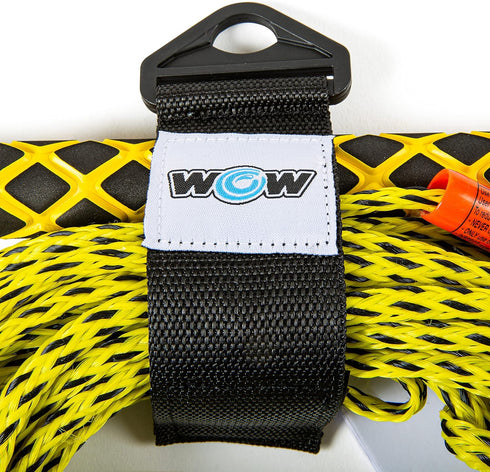 WOW Sports Watersports Rope - 65 ft for Wakeboard, Wakesurf, & Water Skiers, UV Treated with Floating Handle