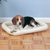 Sherpa Pet Crate Bed with Bumper-Style Cushioning for Comfort, Small, Natural Beige