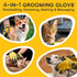 Pet Grooming and Bathing Gloves, Effective Hair Remover for Cats, Dogs & Horses, Deshedding Gloves