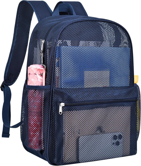 Paxiland Mesh Backpack, Lightweight See Through Backpack for Commuting, Swimming, Travel, Beach