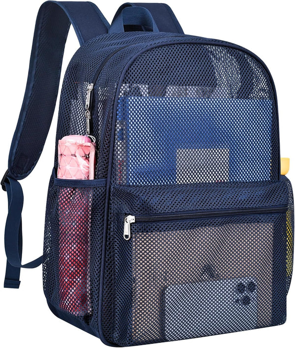 Paxiland Mesh Backpack, Lightweight See Through Backpack for Commuting, Swimming, Travel, Beach