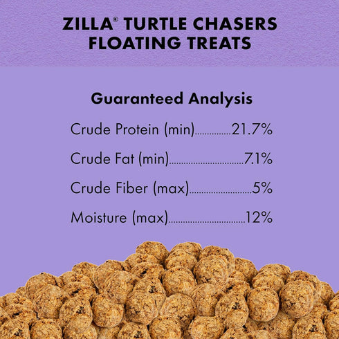 Zilla Turtle Chasers Floating Treats Made with Real Shrimp, Resealable Bag