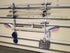 Storage Rack for Garage Doors with Hooks for Fishing Rods, Kayak Paddles, and More