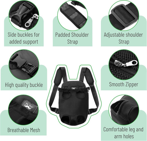 Mr. Pen Adjustable Pet Dog Carrier Backpacks - Hiking Travel Backpack for Dogs, Puppy Front Carrier
