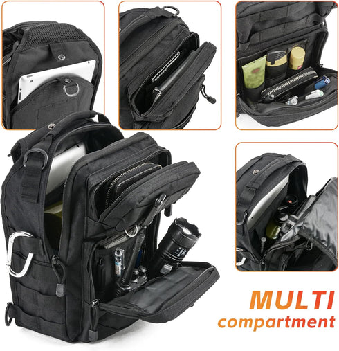 gracedon Backpack Pack Tactical Chest Sling bag Military Molle Assault Range Bags for Outdoor Sports Travel