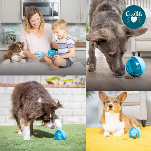 4" Our Pets Smarter Toys IQ Treat Ball - Colors Mary Vary - - for Larger Dogs