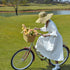GRANNY SAYS Large Wicker Bike Basket with Accessories, Waterproof Front Bicycle Basket with Handles for Adult Bikes