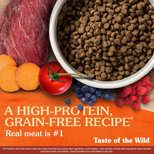 Taste of the Wild Grain Free High Protein Real Meat Recipe - 5lb - High Prairie Puppy Dry Dog Food