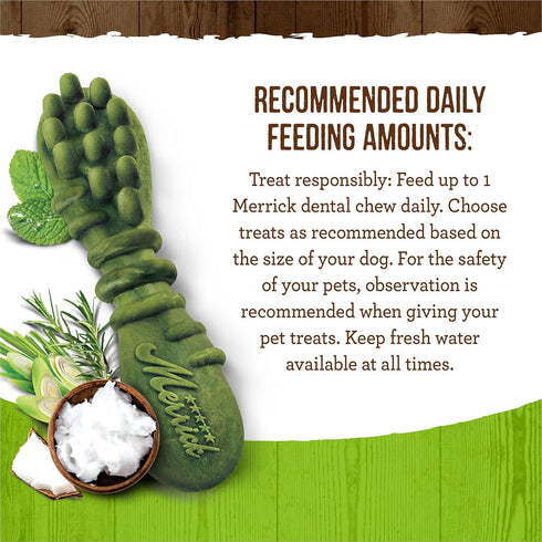 Merrick Fresh Kisses Natural Dental Chews Infused with Coconut and Botanical Oils for Medium Dogs - 30 ct. Box