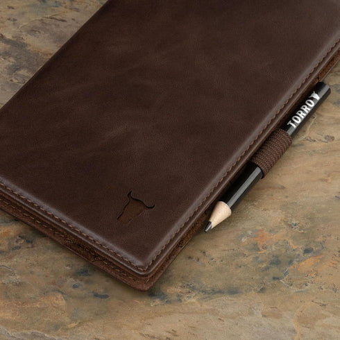 TORRO Regular Golf Scorecard Holder, Genuine Leather Golf Score Card Wallet with Pencil Loop