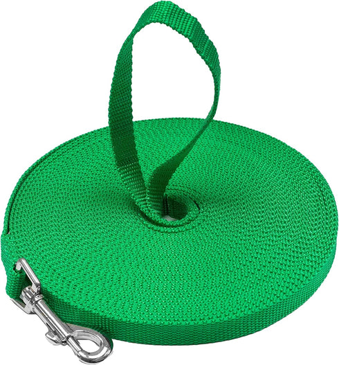 Downtown Pet Supply Long Dog Leash - 15 ft Nylon Training Leash in Green