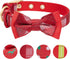 Blueberry Pet Luxurious Christmas Festival Plaid Checker Adjustable Dog Collar with Detachable Bowtie