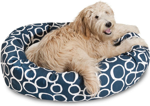 Majestic Pet 24" Fusion Navy Sherpa Bagel Bed