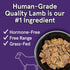 Real Meat Air Dried Dog Food w/Real Lamb - 2lb Bag, USA-Crafted Grain-Free, High Protein Lamb
