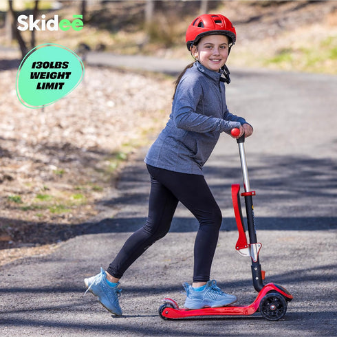 Kick Scooters for Kids Ages 3-5, Adjustable Height Foldable Scooter with Removable Seat and LED Light Wheels