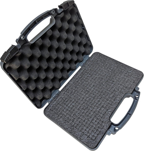 Tactical Hard Pistol Case with Dual-Lock System, Waterproof EPE Foam for Handgun Storage, Travel-Friendly