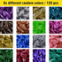 zetpo Glitter Cat Nail Caps, Cat Claw Covers with Adhesives and Applicators (6X Glitter | 120 pcs, M)