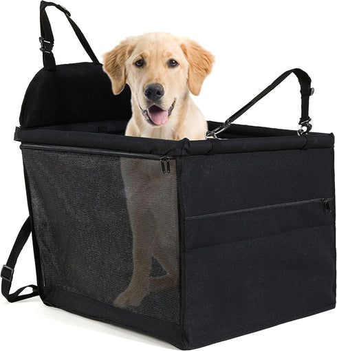 50 Lbs, Dog Car Seat for Medium Sized Dog, Booster Car Seat with Clip-On Safety Leash, Fits Both Front and Rear Seats