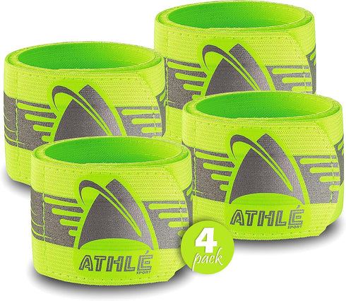 Reflective Running Band, High Visibility Arm Reflector Bands for Running, Cycling, Adjustable Gear