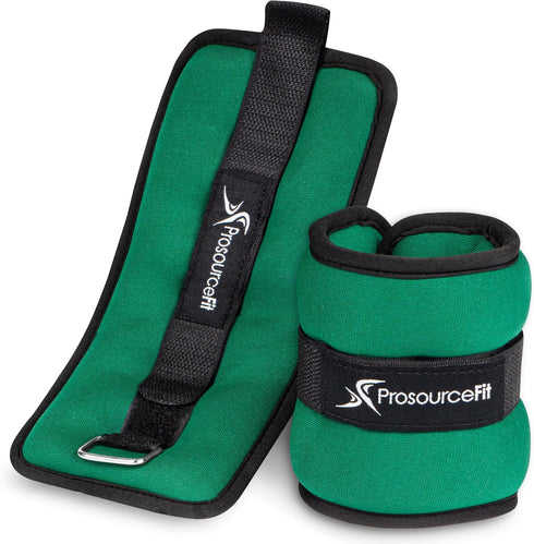 ProsourceFit Ankle, Wrist and Arm Weights Set of 2, Adjustable Strap 1 lb-5 lb, 10 lb for Men Women