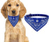 Crystal Studded Blue Bandana Pet Accessory - Hypoallergenic Polyester for Small Dogs, Cute Accessories