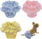 Dog Skirt Diaper for Female Cats - Sanitary Pant Dress Ruffles Cotton (Medium: Waist 8" - 10", Pack of 3 Colors)