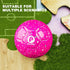 Soccer Ball Size 4, Glitter Shiny Stars for Kids Girls Boys, Gift for Outdoors Sports Training (Hot Pink)