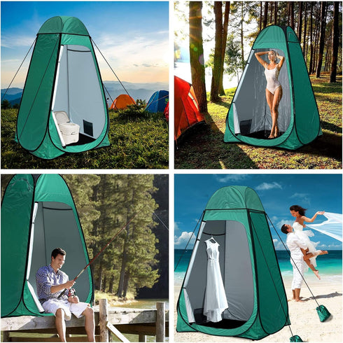50+ anngrowy Shower Tent Pop-Up Privacy Tent Camping Portable Toilet Tent Outdoor Camp Bathroom Changing Dressing Room