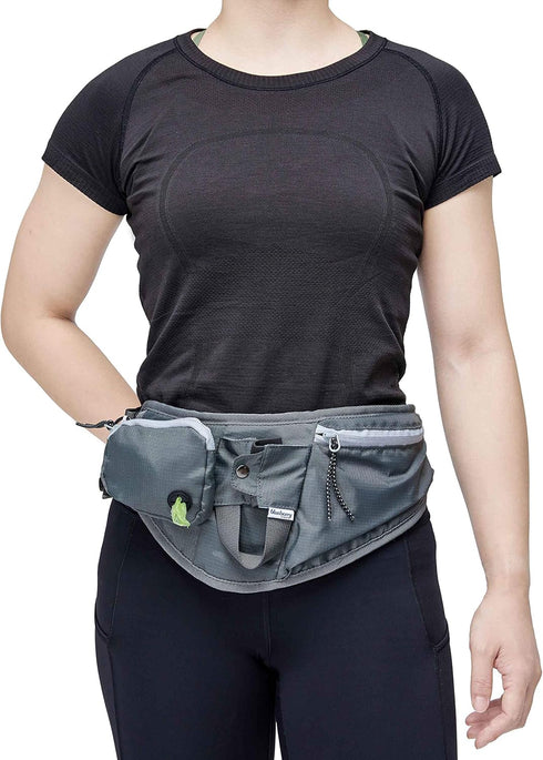 Pack Blueberry Style Grey Bumbag Waist Bag Fanny for Walking Running - Built-in Poop Bag Holder, Dog Treat Pouch