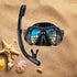 Snorkel Mask Set for Adults - Dry Snorkel, Scuba Diving Mask, Swimming Glasses, Youth Diving