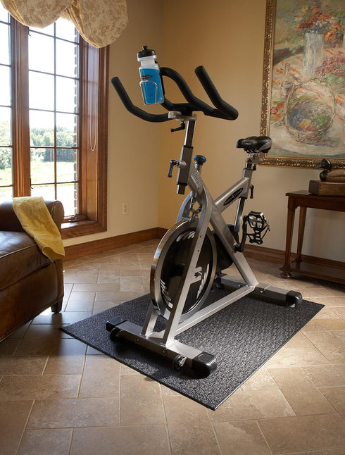 Supermats Heavy Duty Equipment Mat 10GS for Indoor Cycles, Recumbent Bikes, Upright Exercise Bikes, Steppers (3 Feet x