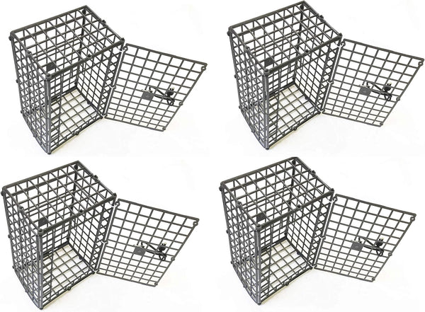 KUFA 4-Pack of 7"x5"x3.5" Foldable Plastic Crab Trap Bait case EL-10x4
