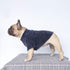 iChoue Pet Dog Winter Sweater Clothes, Turtleneck Pullover Coat for English Bulldog, Blue/XLarge