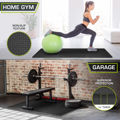 ProsourceFit Extra Thick EVA Foam Puzzle Exercise Mat ¾” and 1" Interlocking Tiles for Home Gym Flooring