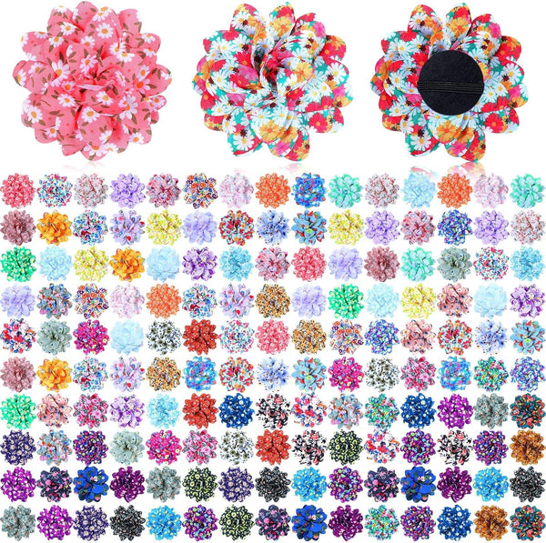Sadnyy 150 Pcs Dog Collar Bows for Dogs, Multi Color Pet Flower Bow Ties for Puppy Dog Cat Collar Grooming Accessories