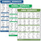 Palace Learning 3 Pack Workout Charts - Dumbbell, Barbell, and Cable Machine Exercises (LAMINATED, 18” x 24”)