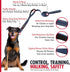 Tuff Pupper Heavy Duty Double Handle Dog Leash, Twist Locking Carabiner Clip, Reflective for Safe Night Walks